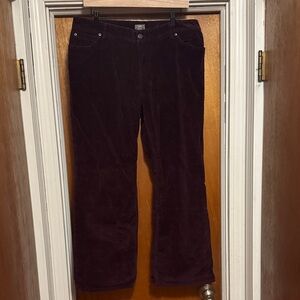 J.Jill Boot Cut Stretch Corduroy Maroon/Burgundy Sz 14